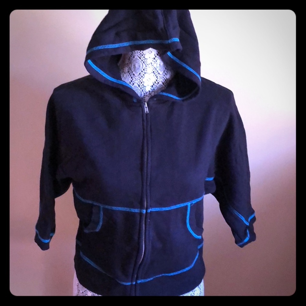 Zip up black hoodie